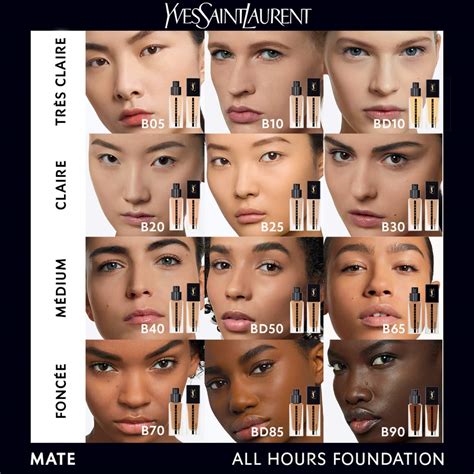 ysl all hours foundation shades swatches|YSL all hours foundation shades.